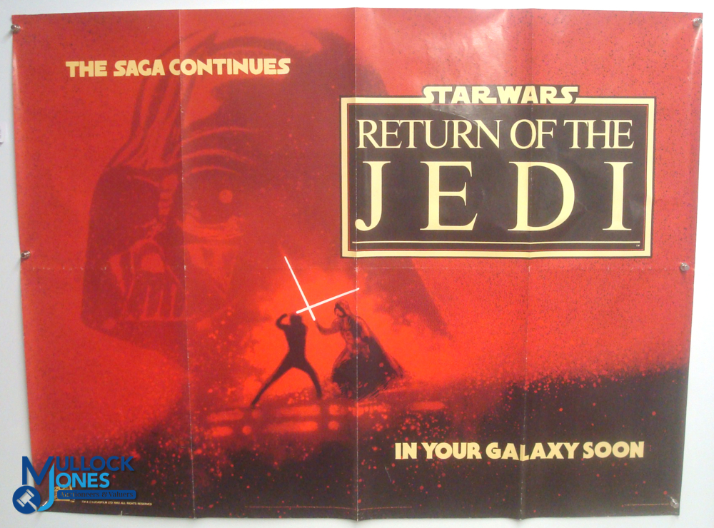 Original Movie/Film Poster – 1983 Star Wars Return of the Jedi 40x30" approx. kept rolled, creases