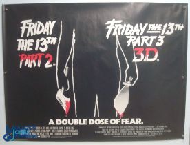 Original Movie/Film Poster – 1981 Horror The Janitor, 1983 Friday 13th Part 2 3D 40x30" approx. kept