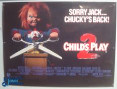 Original Movie/Film Poster – 1990 Childs Play 2 40x30" approx. kept rolled, creases apparent, Ex