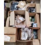 Miscellaneous pallet of fittings, screws, strapping, Perrys gate catches & cabin hooks etc. (1