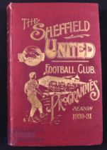 1930/31 Sheffield United Football Programmes Bound Volume - programmes appear with covers,