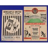 1953/54 Wolverhampton Wanderers (championship season) away match programmes v Sunderland,