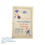 1939 Scotland v England official international programme at Hampden Park 15 April 1939, slight