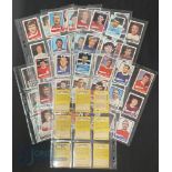 A & BC Bubble Gum Cards - 1968 Football cards Yellow Backs 1-54 and 55-101 in plastic pages