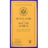 Scarce 1932 Scotland v South Africa Rugby Programme: Standard Murrayfield slim orange 8pp issue v