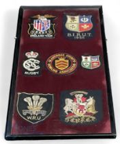 Selection of Rugby Blazer Badges to include 1955 British Lions, USA Tour 1977, Welsh Rugby Union 6