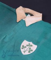 Matchworn Ireland International Rugby Jersey: Fine example, O'Neill's make, shamrock badge, white