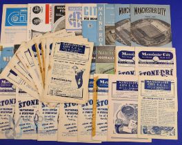 Collection of Manchester City home programmes 1945/46 Huddersfield Town, 1946/47 Millwall, Leicester