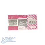 Friendly match programmes 1955/56 Hearts v Newcastle Utd, 1959/60 Hearts v Aston Villa, 1962/63