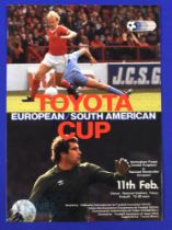 1980 European/South American Cup final in Tokyo Nottingham Forest v Nacional 4 page team supplement;