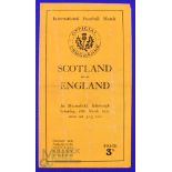 Scarce 1935 Scotland v England Rugby Programme: Standard Murrayfield slim orange 8pp issue, neat