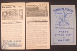 1950/51 Oldham Athletic Div. 3 (N) away match programmes v Tranmere Rovers, v Darlington, v