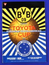 1997 European/South American Cup final in Tokyo, Borussia Dortmund v Cruzeiro match programme; good.
