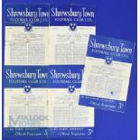 1952/53 Shrewsbury Town Div. 3 (south) home match programmes v Watford, Torquay Utd, Reading,