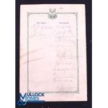 Rare 1930 British and I Lions Signed Menu: Dinner following the Maori game at Wellington, some