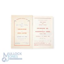 Shelbourne home match friendly programmes 1965/66 Select XI v Huddersfield Town 11 August 1965;