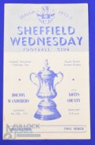 1952/53 At Sheffield Wednesday; FAC 4th round 2nd replay Bolton Wanderers v Notts. County, 4
