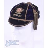 1886-7 Dulwich College Velvet Rugby Honours Cap: Lovely, very early example from the famous