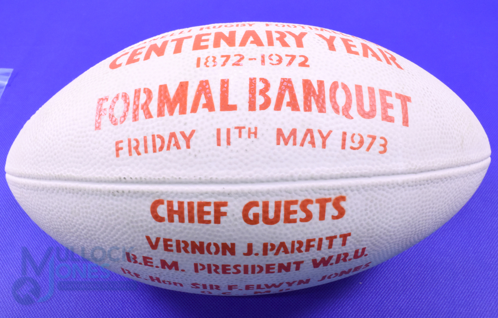 1972-3 Llanelli RFC Centenary Plastic Full Size Ball: Scarce, table ornament from the huge - Image 2 of 2