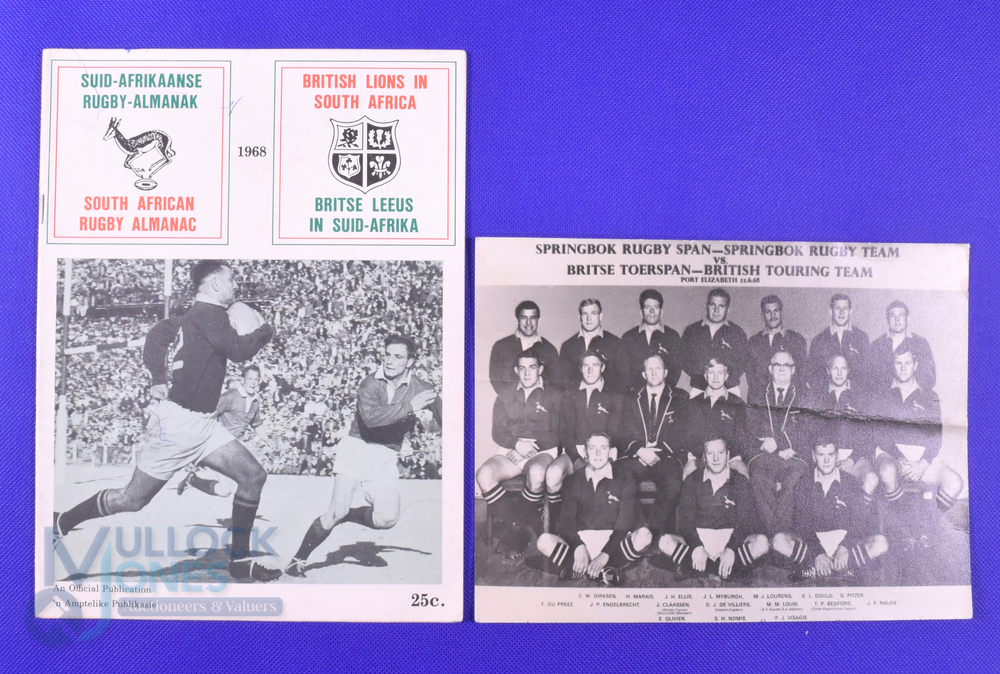 1968 British and I Lions Rugby, S African Rugby Almanac etc (3): Large issue with previews of