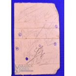 1946 French XV v Ireland Autographs on Cigarette Packet!: Wonderfully quirky and undoubtedly scarce,