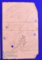 1946 French XV v Ireland Autographs on Cigarette Packet!: Wonderfully quirky and undoubtedly scarce,