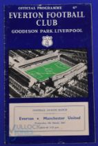 1956/57 Everton v Manchester Utd Div. 1 match programme 6 March 1957; fair. (1)
