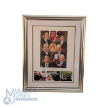 Manchester United Football Knights of the Round Ball, multi signed limited edition print, with