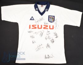1997/98 Coventry City Multi-Signed away football shirt in white, Le Coq Sportif/Isuzu, 42/44", short