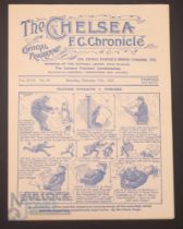 Pre-War 1921/1922 Chelsea v Oldham Athletic Div. 1 match programme 11 February 1922, 4 page; fair/