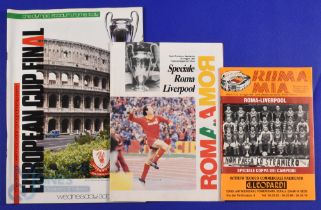 1984 European Cup final Liverpool v Roma, Roma Mia 112 page issue, Official UEFA souvenir programme,
