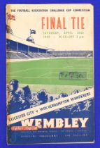 1949 FAC final Wolverhampton Wanderers v Leicester City match programme; selotape spine, rusty