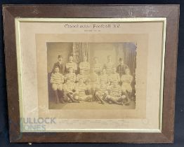 Manchester Rugby Football Club XV Period photograph season 1891-92 named to bottom of the mount