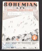 Pre-War 1938/1939 Bohemians v Bray UnKnowns match programme 7 January 1939 at Dalymount Park; fair/