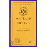 Scarce 1934 Scotland v Ireland Rugby Programme: 16-9 Scots win. Standard Murrayfield slim orange 8pp