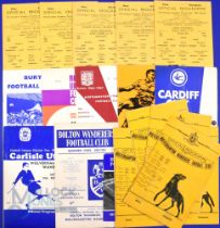1966/67 Complete league season Wolverhampton Wanderers match programmes homes (21) and aways (21)
