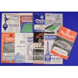 1957/58 Bolton Wanderers away match programmes to include Burnley, Chelsea, Aston Villa,