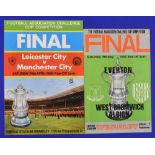 1968 FAC final Everton v West Bromwich Albion 18 May 1968; 1969 Manchester City v Leicester City