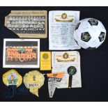 Wolverhampton Wanderers Football Collectables: to include printed team season sheets for 1965-66-