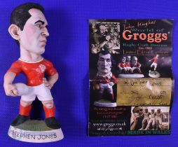 Rugby Grogg of Stephen Jones of Wales: Fine 9" figure in Wales kit of the high-points-scoring