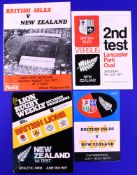 1977 British and I Lions Test Rugby Programmes (4): All four tests from this oh-so-close sodden