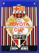 1992 European/South American Cup final in Tokyo, Barcelona v Sau Paulo match programme; good (1)