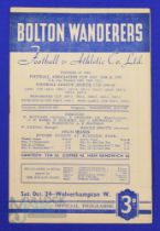 1953/54 Bolton Wanderers v Wolverhampton Wanderers (championship season) at Burnden Park match