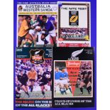 1993-6 W Samoa S Hemisphere Tours Rugby Programmes (4): Glossy editions v NZ 1993 (Auckland) and