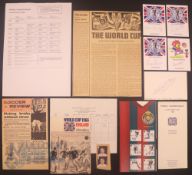 1966 World Cup memorabilia to include Jules Rimet Cup 1966 programme of matches; 1966 World Cup fold
