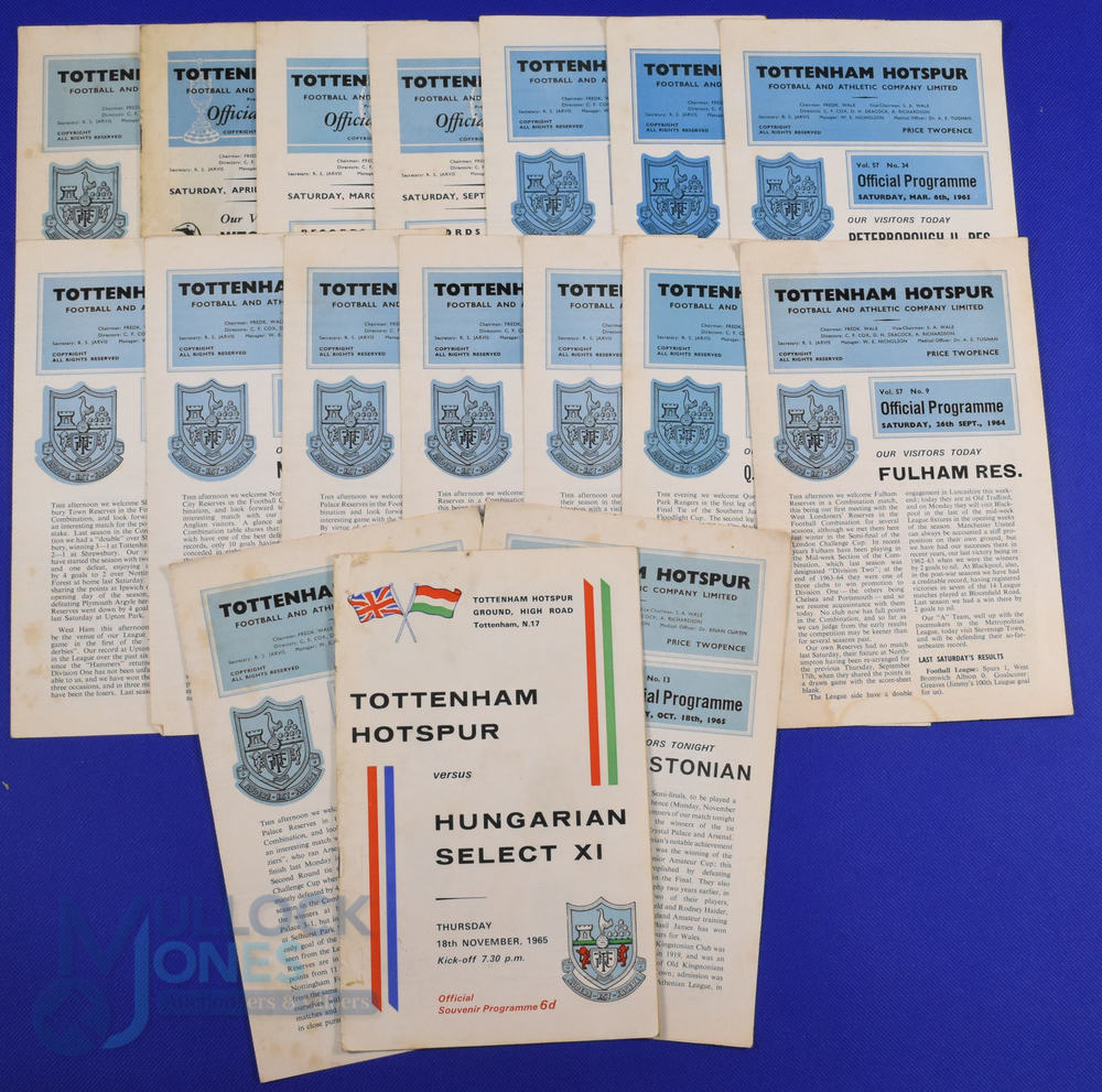 Collection of Tottenham Hotspur homes to include 1961/62 WBA, 1963/64 WHU reserves, Notts. County