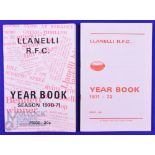 Scarce Llanelli RFC Yearbooks (2): Much sought-after, the first and second editions of this