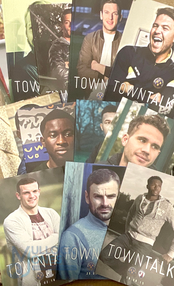 Shrewsbury Town Home Football Programmes for seasons 2014/2015, 2015/2016. (Please note not complete