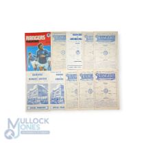 Selection of Rangers home programmes 1955/56 Falkirk (SLC), 1960/61 Partick Thistle (SLC), 1962/63
