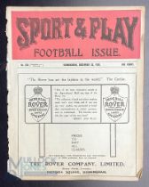 Sport and Play Football Issue Birmingham Publication 23rd December 1905 featuring team fixtures